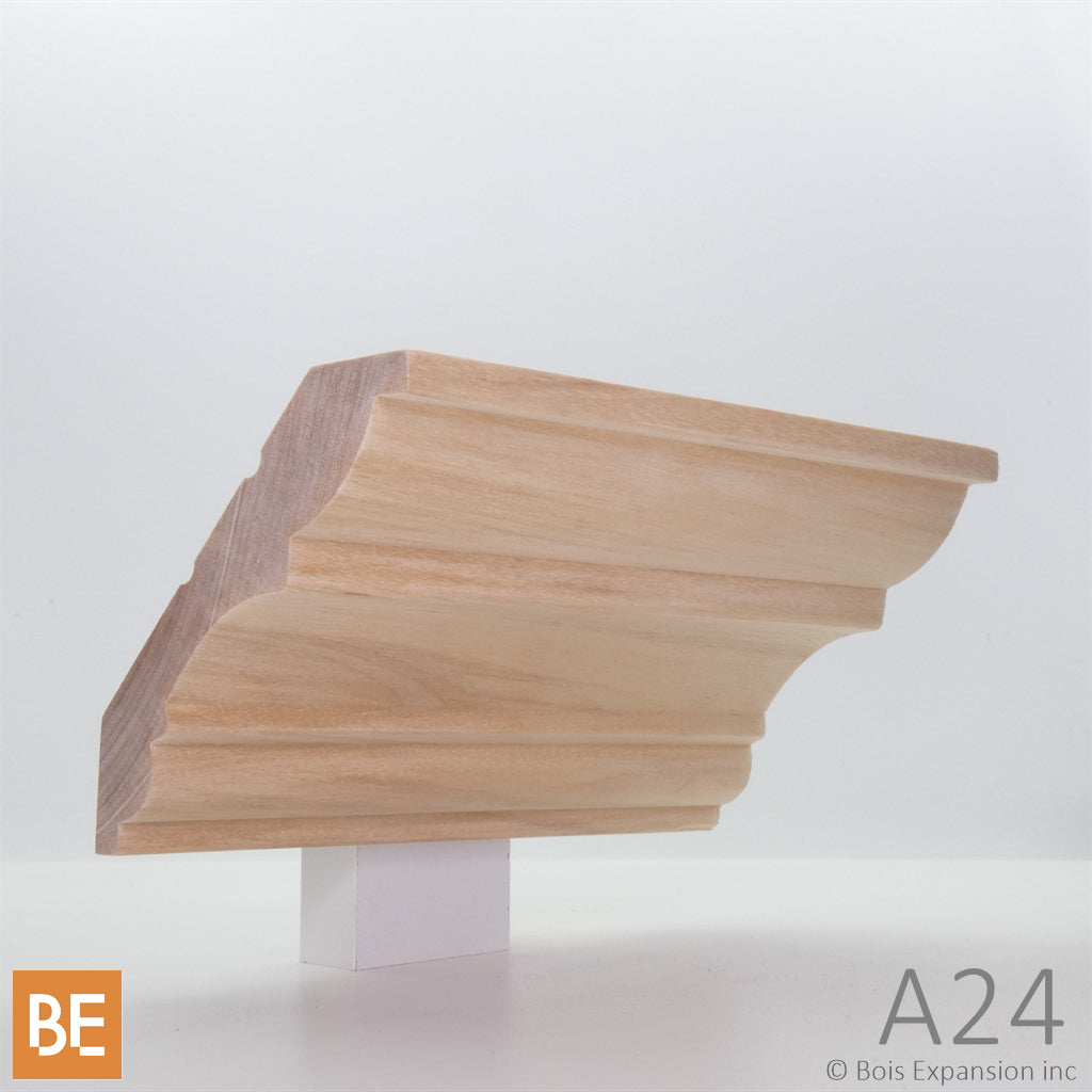 Corniche en bois - A24 - 13/16 x 4-1/4 - Merisier | Wood crown moulding - A24 - 13/16 x 4-1/4 - Yellow birch