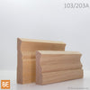Cadrage et plinthe en bois - 103 et 203A  - Chêne rouge | Wood casing and baseboard - 103 and 203A - Red Oak