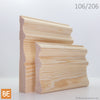 Cadrage et plinthe en bois - 106 et 206 - Pin rouge sélect | Wood casing and baseboard - 106 and 206 - Select red pine