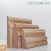 Cadrages et plinthe en bois - 109A, 109B et 209A  - Pin blanc noueux | Wood casings and baseboard - 109A, 109B and 209A - Knotty white pine