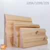 Cadrages et plinthe en bois - 109A, 109B et 209A  - Pin blanc noueux | Wood casings and baseboard - 109A, 109B and 209A - Knotty white pine