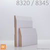 Cadrage et plinthe en mdf - 8345 et 8320 - Fibre de bois avec apprêt | MDF casing and baseboard - 8345 and 8320 - Primed fiberboard