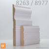 Cadrage et plinthe en mdf - 8977 et 8263 - Fibre de bois avec apprêt | MDF casing and baseboard - 8977 and 8263 - Primed fiberboard