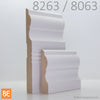 Cadrage et plinthe en mdf - 8063 et 8263 - Fibre de bois avec apprêt | MDF casing and baseboard - 8063 and 8263 - Primed fiberboard