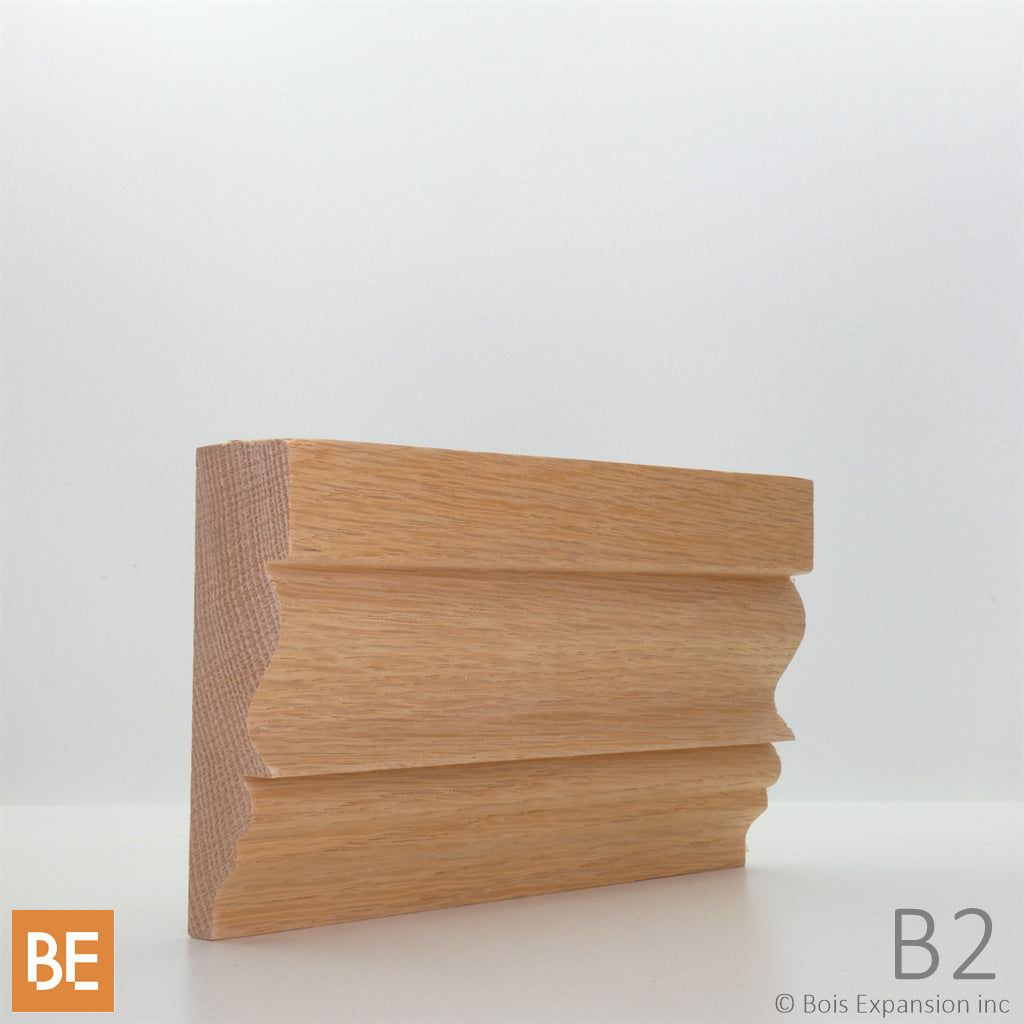 Cimaise en bois - B2 - 1-1/8 x 3-1/2 - Chêne rouge | Wood chair rail - B2 - 1-1/8 x 3-1/2 - Red oak