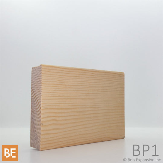 Boîte de porte en bois - BP1 Avec ourlet - 3/4" x 3-5/8"