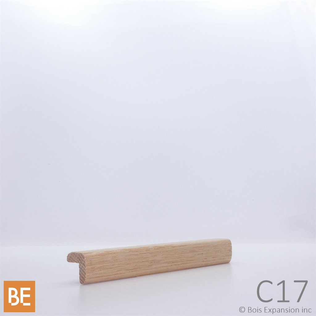 Coin extérieur en bois - C17 - 3/4 x 3/4 - Chêne rouge |  Wood outside corner - Red oak
