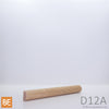 Demi-rond en bois - D12A - 3/8 x 5/8 - Chêne rouge | Wood half round - D12A - 3/8 x 5/8 - Red oak