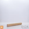 Demi-rond en bois - D12A - 3/8 x 5/8 - Chêne rouge | Wood half round - D12A - 3/8 x 5/8 - Red oak