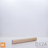 Demi-rond en bois - D12A - 3/8 x 5/8 - Érable | Wood half round - D12A - 3/8 x 5/8 - Maple