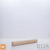 Demi-rond en bois - D12A - 3/8 x 5/8 - Érable | Wood half round - D12A - 3/8 x 5/8 - Maple