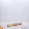 Demi-rond en bois - D12A - 3/8 x 5/8 - Pin blanc jointé | Wood half round - D12A - 3/8 x 5/8 - Jointed white pine