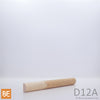 Demi-rond en bois - D12A - 3/8 x 5/8 - Pin blanc jointé | Wood half round - D12A - 3/8 x 5/8 - Jointed white pine