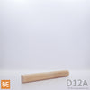 Demi-rond en bois - D12A - 3/8 x 5/8 - Pin blanc jointé | Wood half round - D12A - 3/8 x 5/8 - Jointed white pine