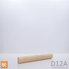 Demi-rond en bois - D12A - 3/8 x 5/8 - Pin blanc sélect | Wood half round - D12A - 3/8 x 5/8 - Select white pine