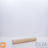 Demi-rond en bois - D12A - 3/8 x 5/8 - Pin blanc sélect | Wood half round - D12A - 3/8 x 5/8 - Select white pine