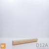 Demi-rond en bois - D12A - 3/8 x 5/8 - Pin blanc sélect | Wood half round - D12A - 3/8 x 5/8 - Select white pine