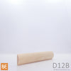 Demi-rond en bois - D12B - 3/8 x 1-1/8 - Pin blanc jointé | Wood half round - D12B - 3/8 x 1-1/8 - Jointed white pine