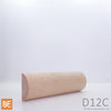 Demi-rond en bois - D12C - 3/4 x 1-3/4 - Érable | Wood half-round - D12C - 3/4 x 1-3/4 - Maple