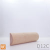Demi-rond en bois - D12C - 3/4 x 1-3/4 - Érable | Wood half-round - D12C - 3/4 x 1-3/4 - Maple