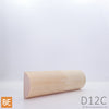 Demi-rond en bois - D12C - 3/4 x 1-3/4 - Pin blanc jointé | Wood half-round - D12C - 3/4 x 1-3/4 - Jointed white pine