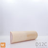 Demi-rond en bois - D12C - 3/4 x 1-3/4 - Pin blanc jointé | Wood half-round - D12C - 3/4 x 1-3/4 - Jointed white pine
