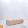 Demi-rond en bois - D12D - 1-1/4 x 1-3/4 - Érable | Wood half round - D12D - 1-1/4 x 1-3/4 - Maple