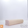 Demi-rond en bois - D12D - 1-1/4 x 1-3/4 - Merisier | Wood half round - D12D - 1-1/4 x 1-3/4 - Yellow birch