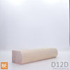 Demi-rond en bois - D12D - 1-1/4 x 1-3/4 - Merisier | Wood half round - D12D - 1-1/4 x 1-3/4 - Yellow birch