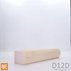 Demi-rond en bois - D12D - 1-1/4 x 1-3/4 - Pin blanc select | Wood half round - D12D - 1-1/4 x 1-3/4 - Select white pine
