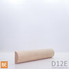 Demi-rond en bois - D12E - 5/8 x 1-1/4 - Érable | Wood half round - D12E - 5/8 x 1-1/4 - Maple