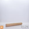Demi-rond en bois - D12N - 3/8 x 3/4 - Chêne rouge | Wood half round - D12N - 3/8 x 3/4 - Red oak