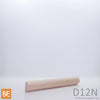 Demi-rond en bois - D12N - 3/8 x 3/4 - Érable | Wood half round - D12N - 3/8 x 3/4 - Maple