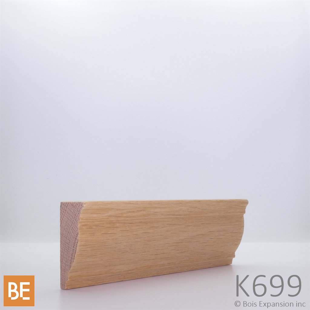 Cimaise en bois - K699 - 7/8 x 2 - Chêne rouge | Wood chair rail - K699 - 7/8 x 2 - Red oak