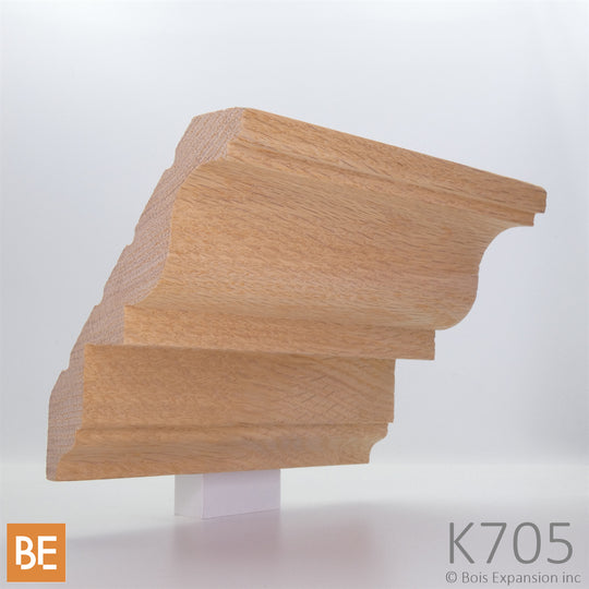Corniche en bois - K705 Détaillée - 27/32" x 5-1/2" - Projection 4-3/8" x 3-15/16"