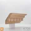 Corniche en bois - K709 Denticules - 3/4 x 3-11/16 - Érable | Wood crown moulding - K709 Dentils - 3/4 x 3-11/16 - Maple