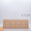 Cimaise en fibre de bois embossé - K710R Carreaux et chapelet - 3/4 x 2-1/8 - MDF | Embossed MDF chair rail - K710R Squares and Rosary - 3/4 x 2-1/8 - Fiberboard