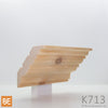 Corniche en bois - K713 - 3/4 x 3-11/16 - Pin blanc noueux | Wood crown moulding - K713 - 3/4 x 3-11/16 - Knotty white pine