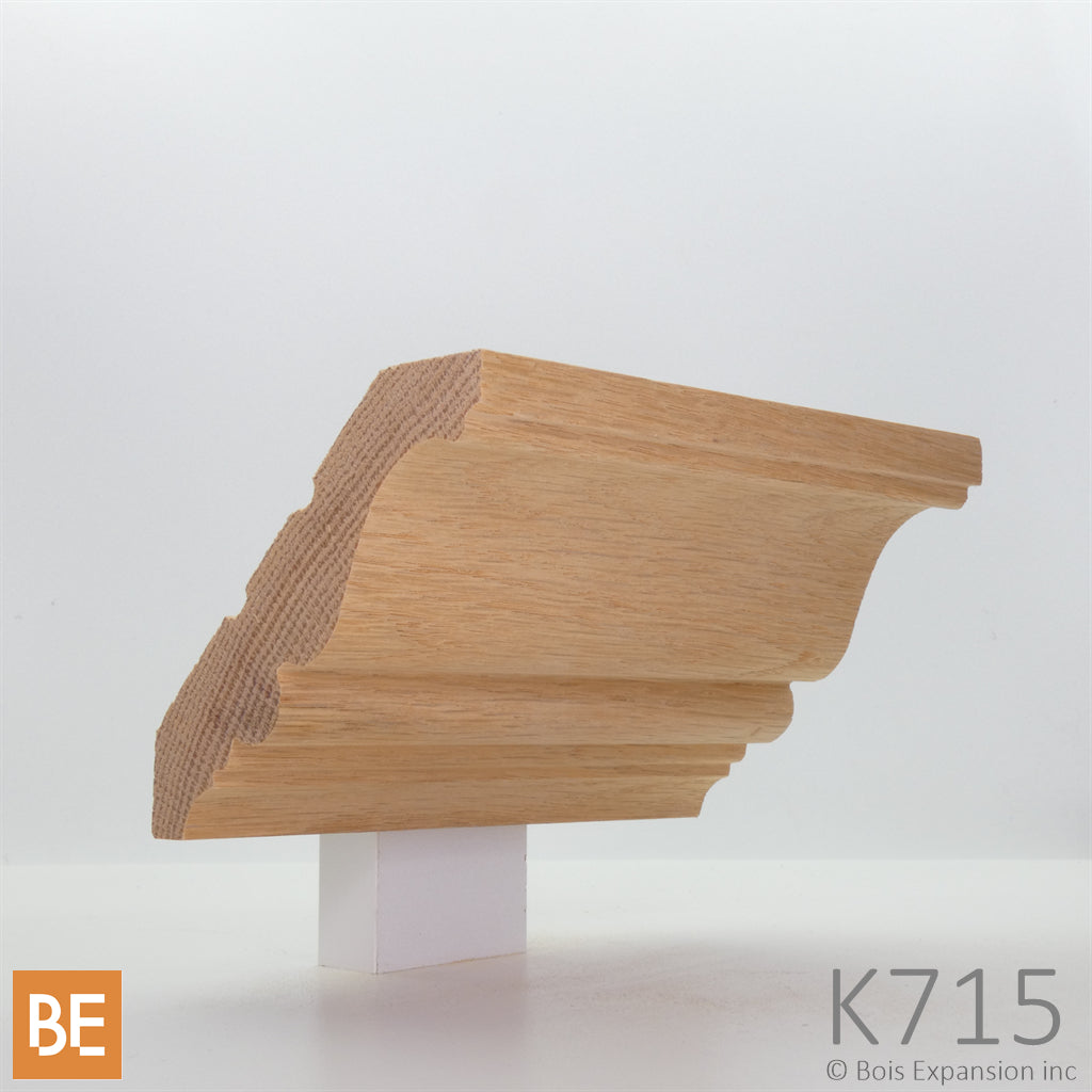 Corniche en bois - K715 - 27/32 x 4-5/32 - Chêne rouge | Wood crown moulding - K715 - 27/32 x 4-5/32 - Red oak