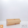 Astragale en bois - M21 Double gorge - 3/4 x 1-5/8 - Pin blanc noueux | Wood astragal - M21 Double cove - 3/4 x 1-5/8 - Knotty white pine