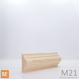 Astragale en bois - M21 Double gorge - 3/4 x 1-5/8 - Pin rouge sélect | Wood astragal - M21 Double cove - 3/4 x 1-5/8 - Select red pine