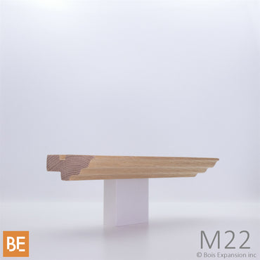 Corniche en bois - M22 Moulure de tête - 3/4 x 2-1/4 - Chêne rouge | Wood cabinet moulding - M22 - 3/4 x 2-1/4 - Red oak