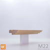 Corniche en bois - M22 Moulure de tête - 3/4 x 2-1/4 - Chêne rouge | Wood cabinet moulding - M22 - 3/4 x 2-1/4 - Red oak