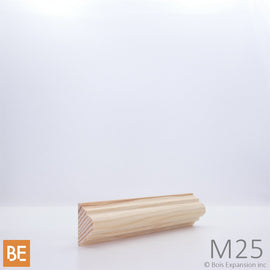 Astragale en bois - M25 Double gorge - 5/8 x 1-1/8 - Pin rouge sélect | Wood astragal - M25 Double cove - 5/8 x 1-1/8 - Select red pine
