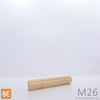 Astragale en bois - M26 Double gorge - 5/16 x 3/4 - Pin blanc jointé | Wood astragal - M26 Double cove - 5/16 x 3/4 - Jointed white pine