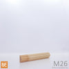 Astragale en bois - M26 Double gorge - 5/16 x 3/4 - Pin blanc jointé | Wood astragal - M26 Double cove - 5/16 x 3/4 - Jointed white pine