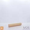 Astragale en bois - M26 Double gorge - 5/16 x 3/4 - Pin rouge sélect | Wood astragal - M26 Double cove - 5/16 x 3/4 - Select red pine