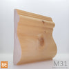 Cimaise en bois - M31 - 1-1/4 x 5-1/2 - Pin blanc noueux | Wood chair rail - M31 - 1-1/4 x 5-1/2 - Knotty white pine