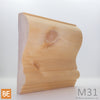 Cimaise en bois - M31 - 1-1/4 x 5-1/2 - Pin blanc noueux | Wood chair rail - M31 - 1-1/4 x 5-1/2 - Knotty white pine