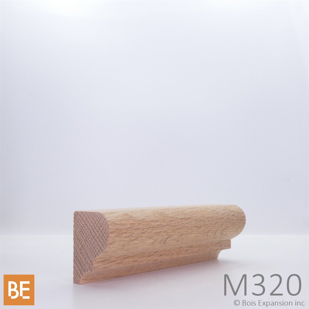 Cimaise en bois - M320 Bullnose - 1-1/4 x 1-5/8 - Chêne rouge | Wood chair rail - M320 Bullnose - 1-1/4 x 1-5/8 - Red oak